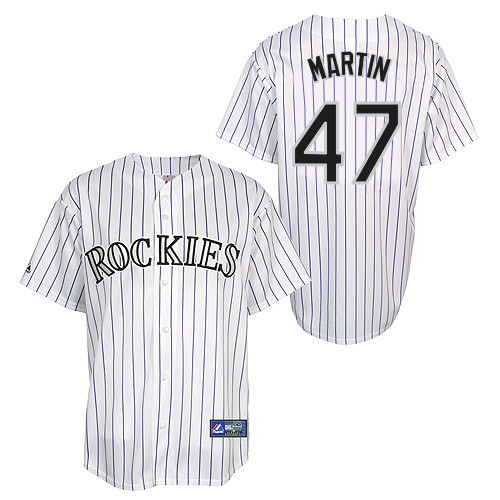 Chris Martin #47 Youth Baseball Jersey-Colorado Rockies Authentic Home White Cool Base MLB Jersey